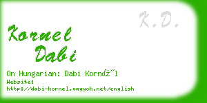 kornel dabi business card